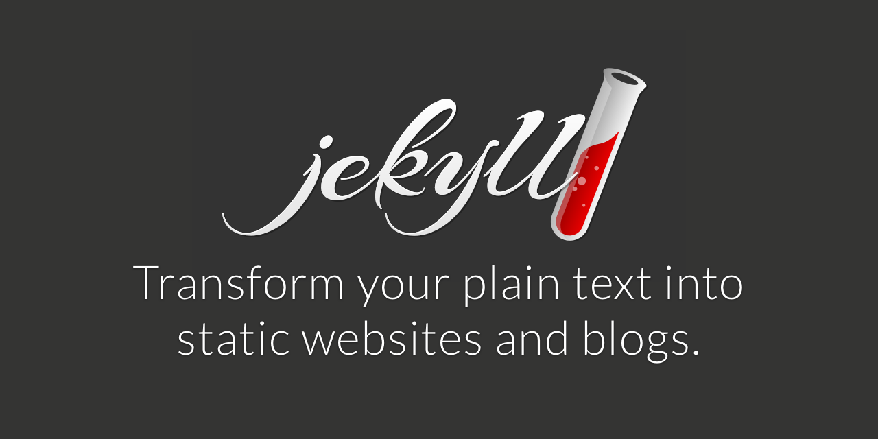 Jekyll • Simple, blog-aware, static sites | Transform your plain text into static websites and blogs